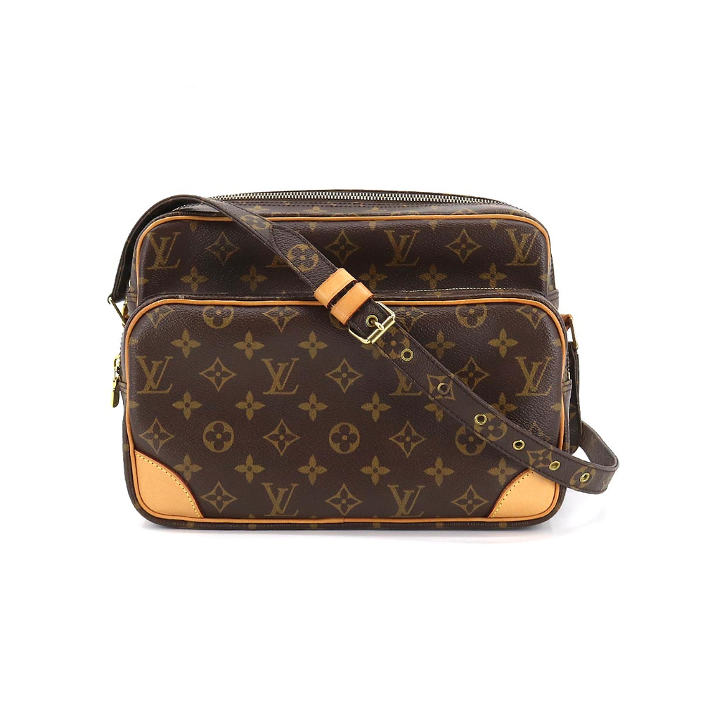 Louis Vuitton Monogram Nile Shoulder Bag Brown Gold Hardware